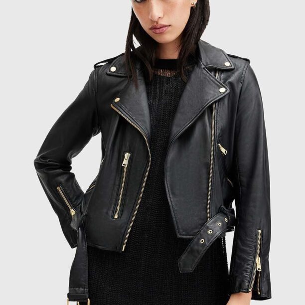 AllSaints geaca de piele BALFERN BIKER femei