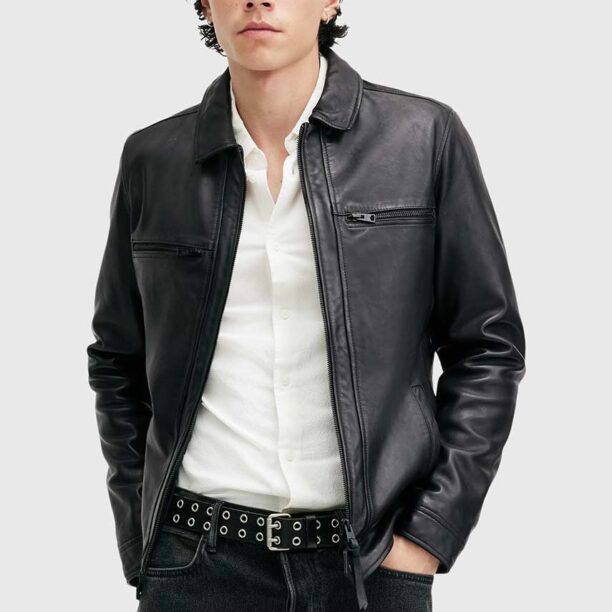 AllSaints geaca de piele LUCK JACKET barbati