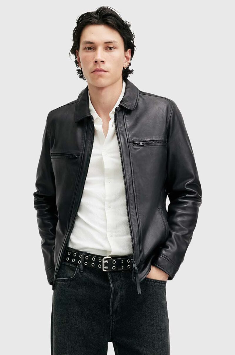 AllSaints geaca de piele LUCK JACKET barbati