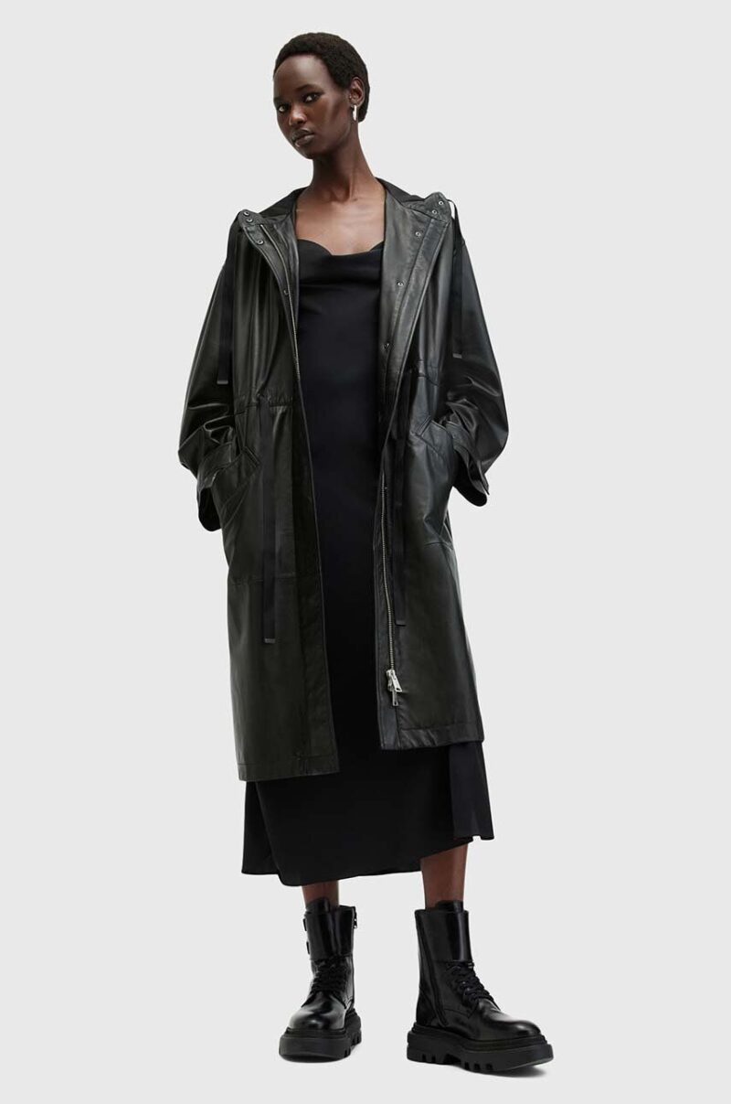 AllSaints palton de piele KELSEA LEA COAT femei