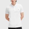 AllSaints polo de bumbac REFORM culoarea alb