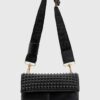 AllSaints poseta de piele EZRA STUD CROSSBODY culoarea negru