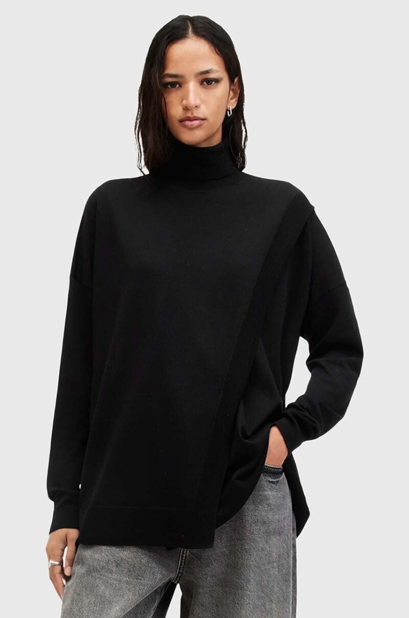 AllSaints pulover de lana BERN WRAP JUMPER femei