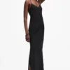 AllSaints rochie BRYONY MAXI culoarea negru