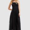 AllSaints rochie din bumbac IRIS DRESS culoarea negru