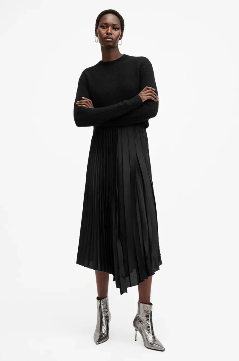 AllSaints rochie si pulover JAX culoarea negru