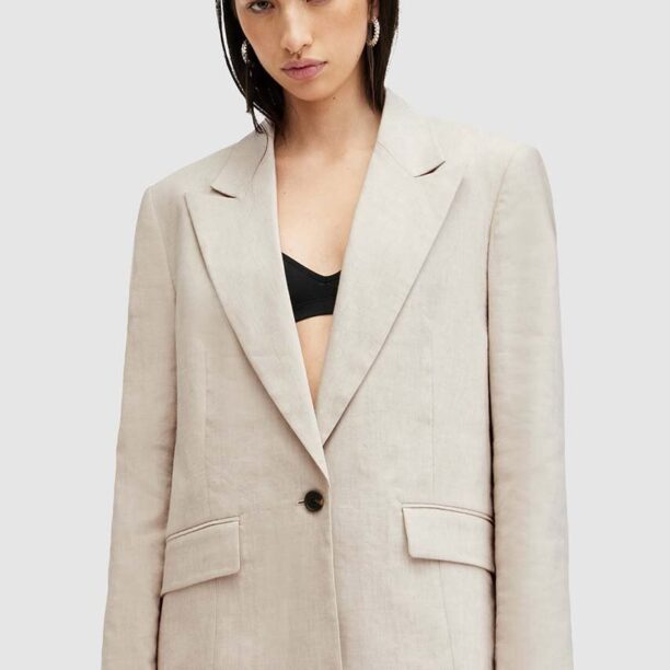 AllSaints sacou WHITNEY BLAZER culoarea bej