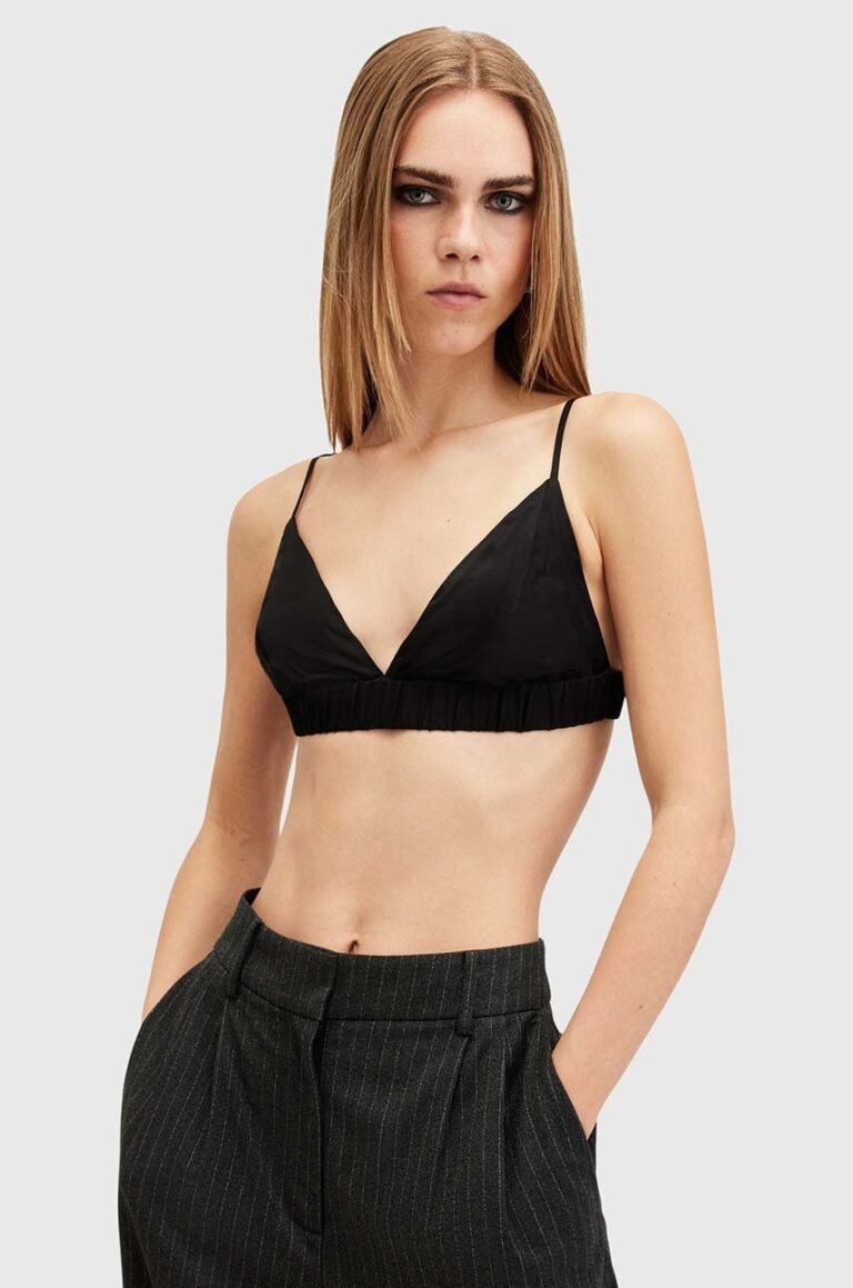 AllSaints sutien ELLA BRALETTE culoarea negru