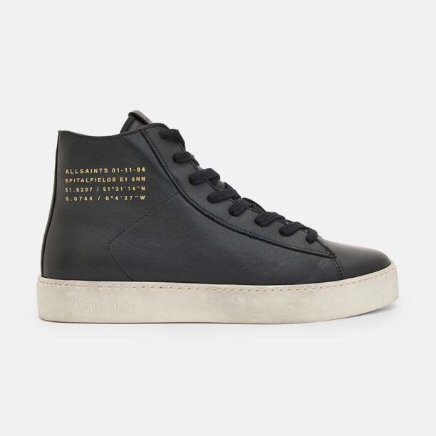 AllSaints tenisi de piele Tana High Top culoarea negru