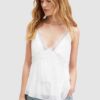 AllSaints top ROWEN TOP culoarea alb