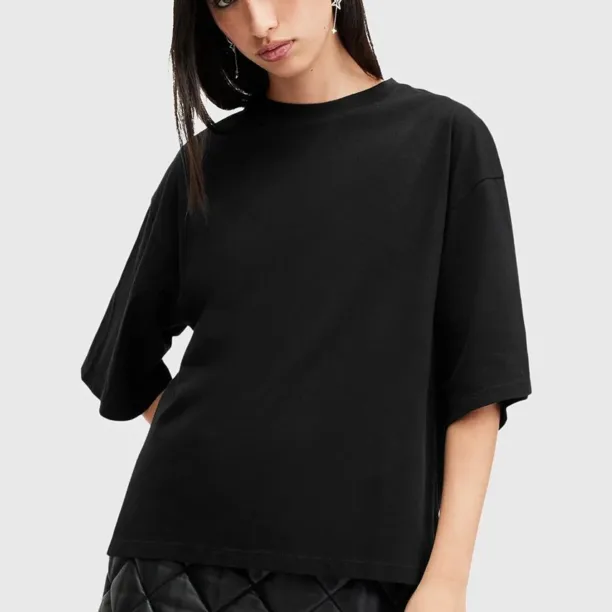 AllSaints tricou din bumbac AMELIE culoarea negru