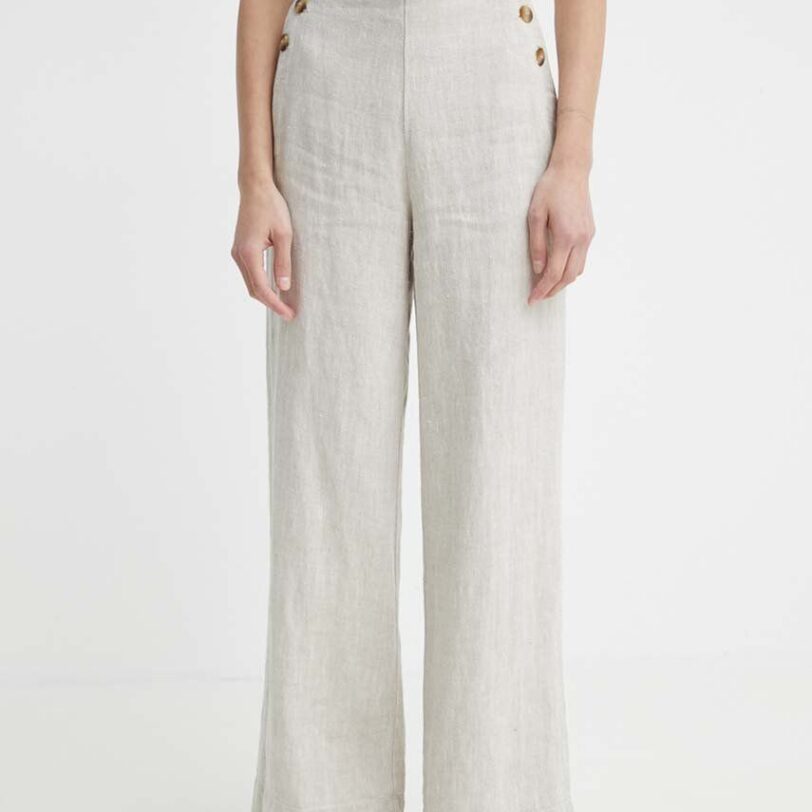 Alohas pantaloni din in culoarea bej