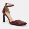 Alohas stilettos de piele Liebe culoarea bordo