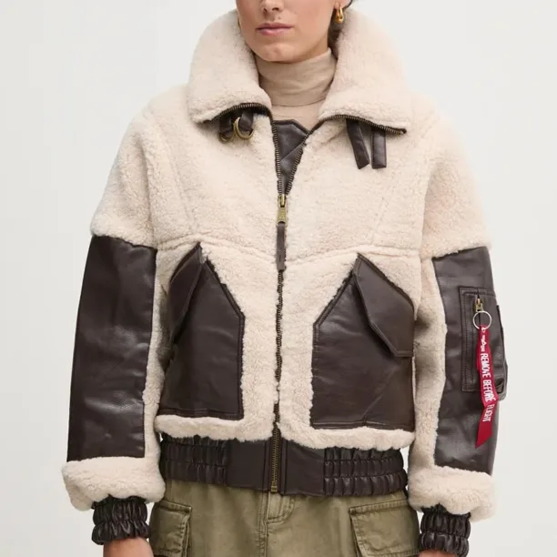 Alpha Industries geaca Teddy PU Bomber femei