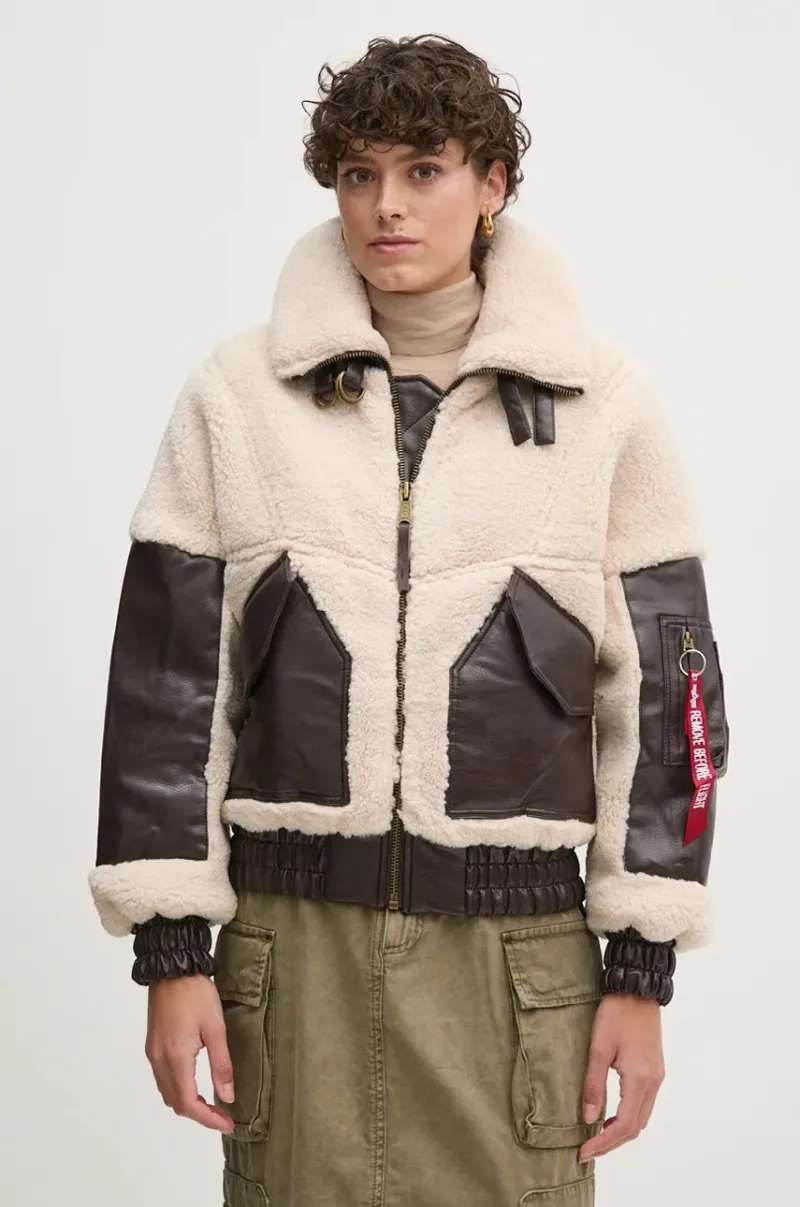 Alpha Industries geaca Teddy PU Bomber femei