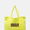 American Vintage geanta de bumbac culoarea galben