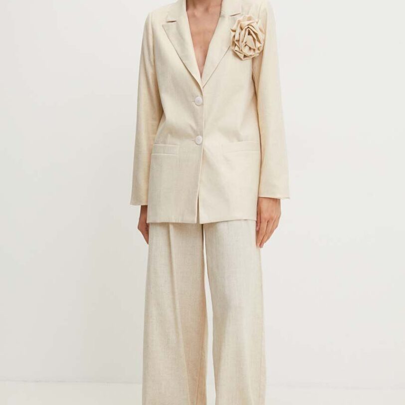 Answear Lab blazer din amestec de in culoarea auriu