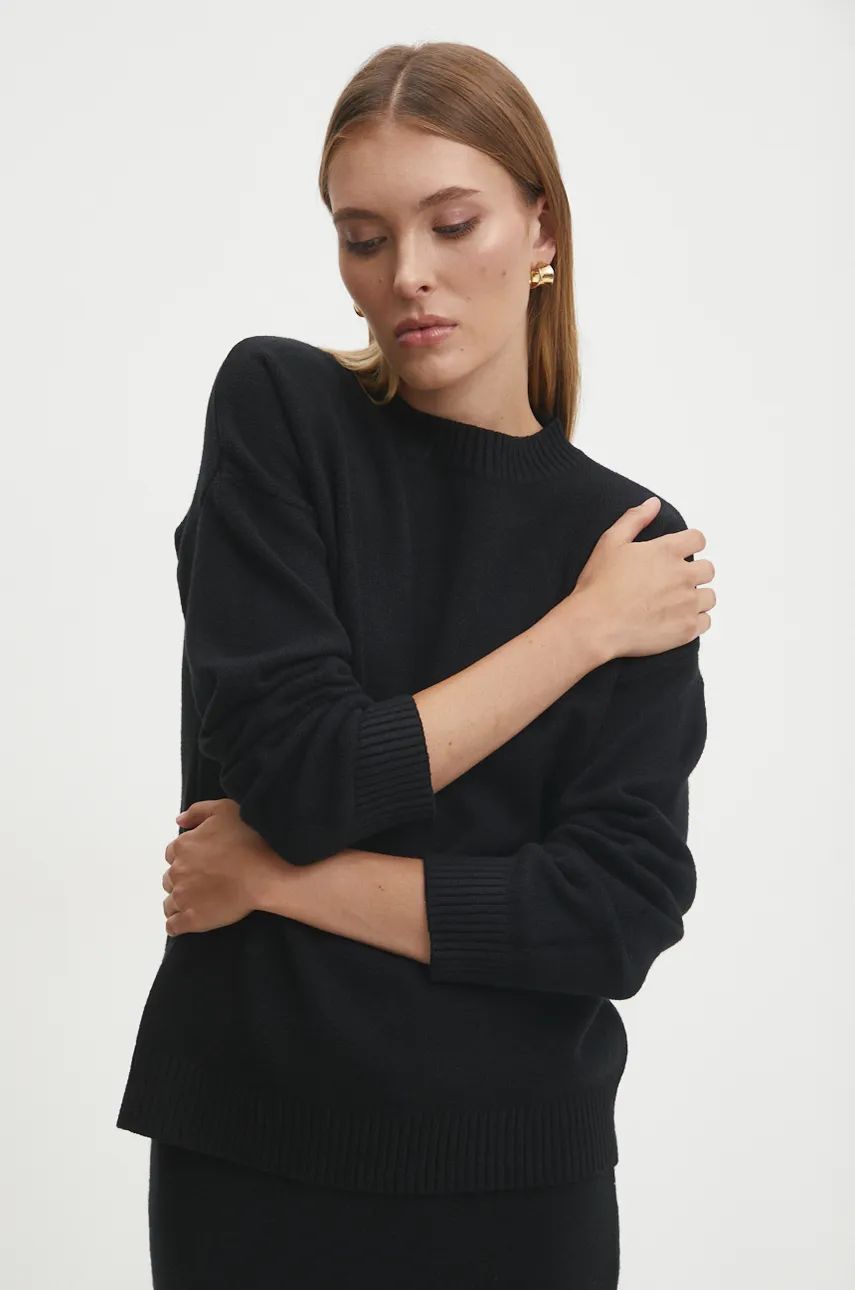 Answear Lab bluză și fustă culoarea negru preţ