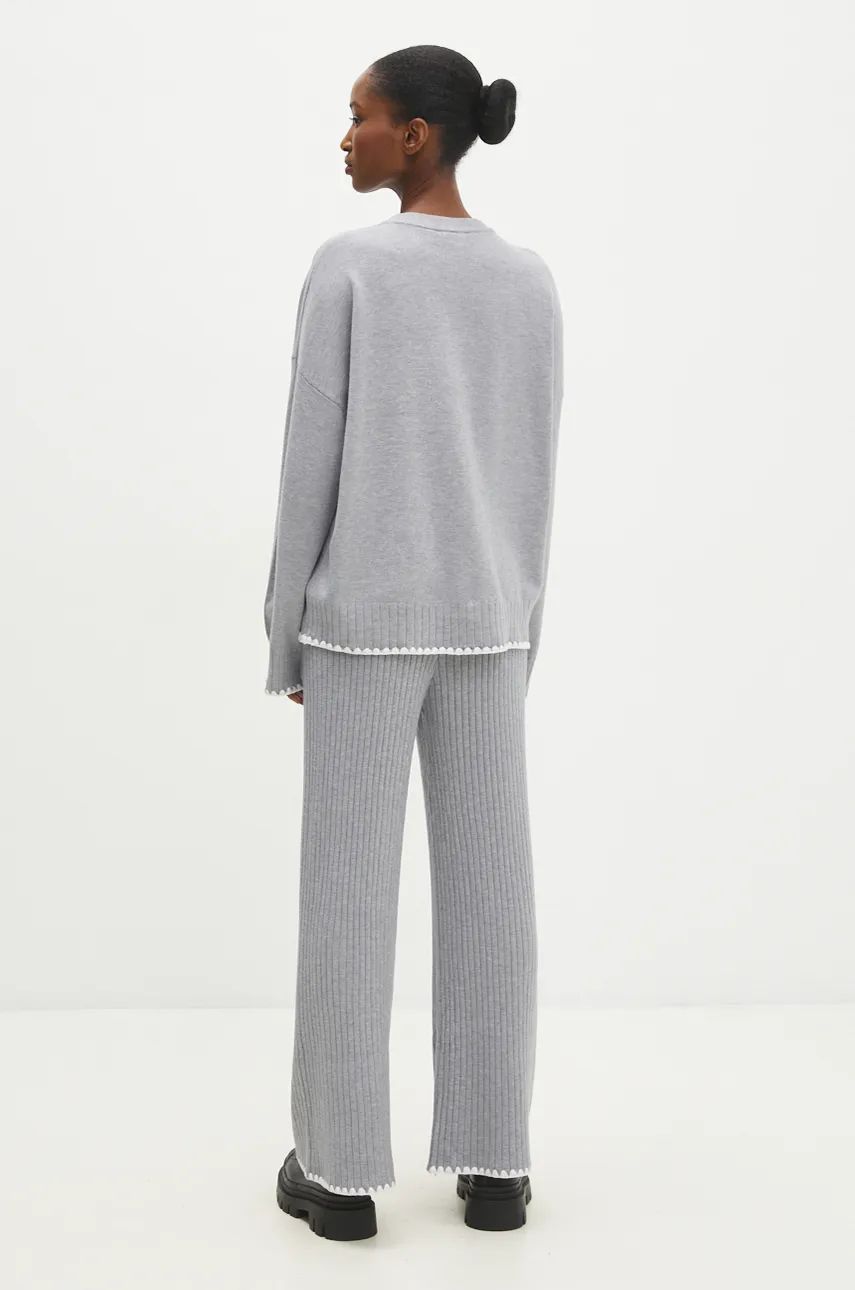Answear Lab bluză și pantaloni culoarea gri preţ