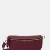 Answear Lab borseta de piele culoarea bordo