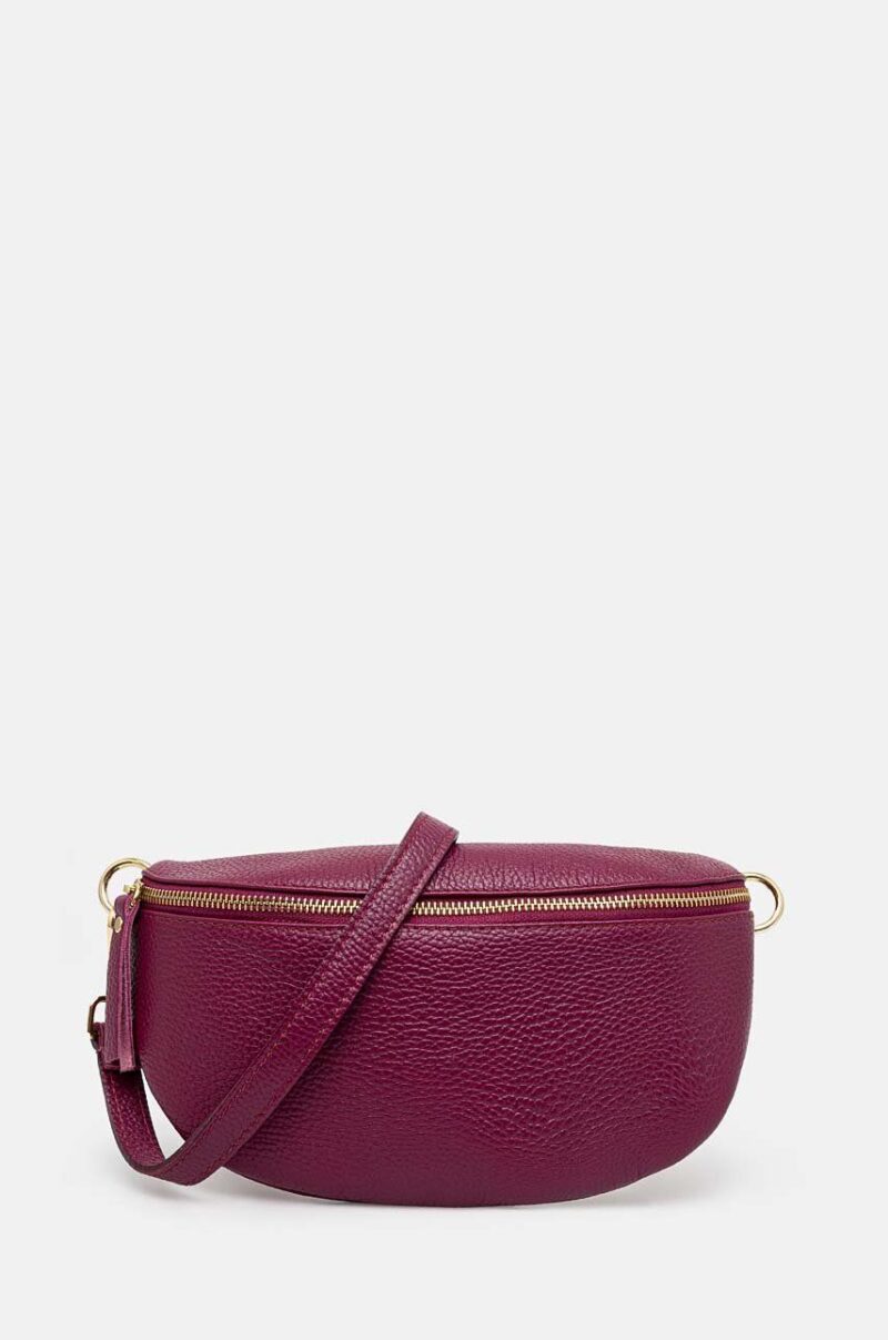 Answear Lab borseta de piele culoarea bordo