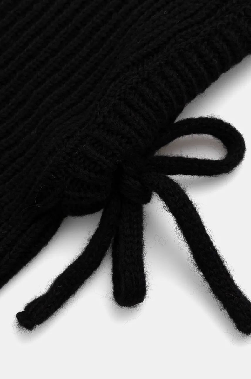 Answear Lab cagula din lana culoarea negru preţ