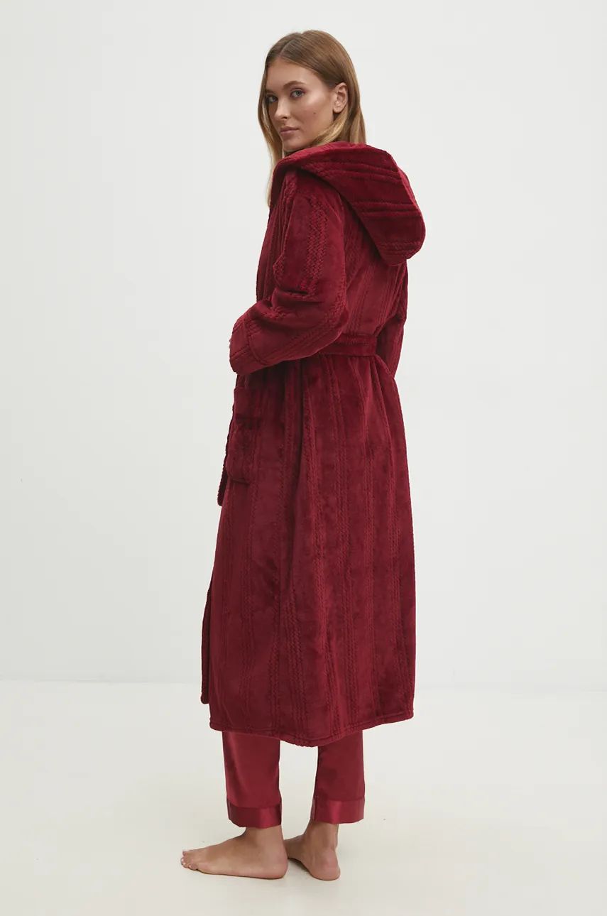 Answear Lab halat culoarea bordo preţ