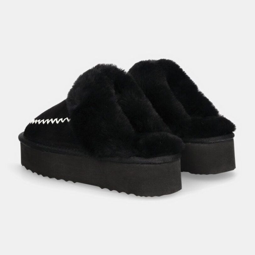 Answear Lab papuci din piele intoarsa culoarea negru preţ