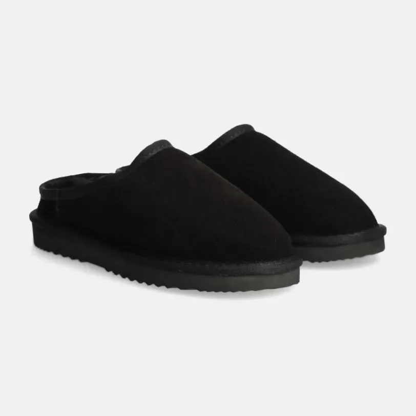 Answear Lab papuci din piele intoarsa culoarea negru