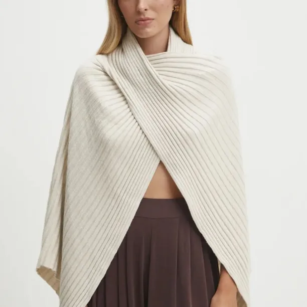 Answear Lab poncho culoarea bej