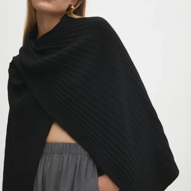 Answear Lab poncho culoarea negru