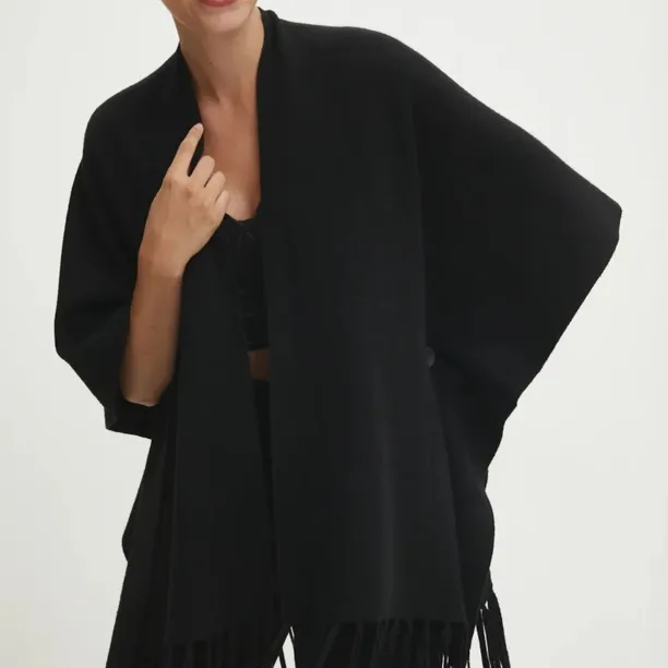 Answear Lab poncho culoarea negru