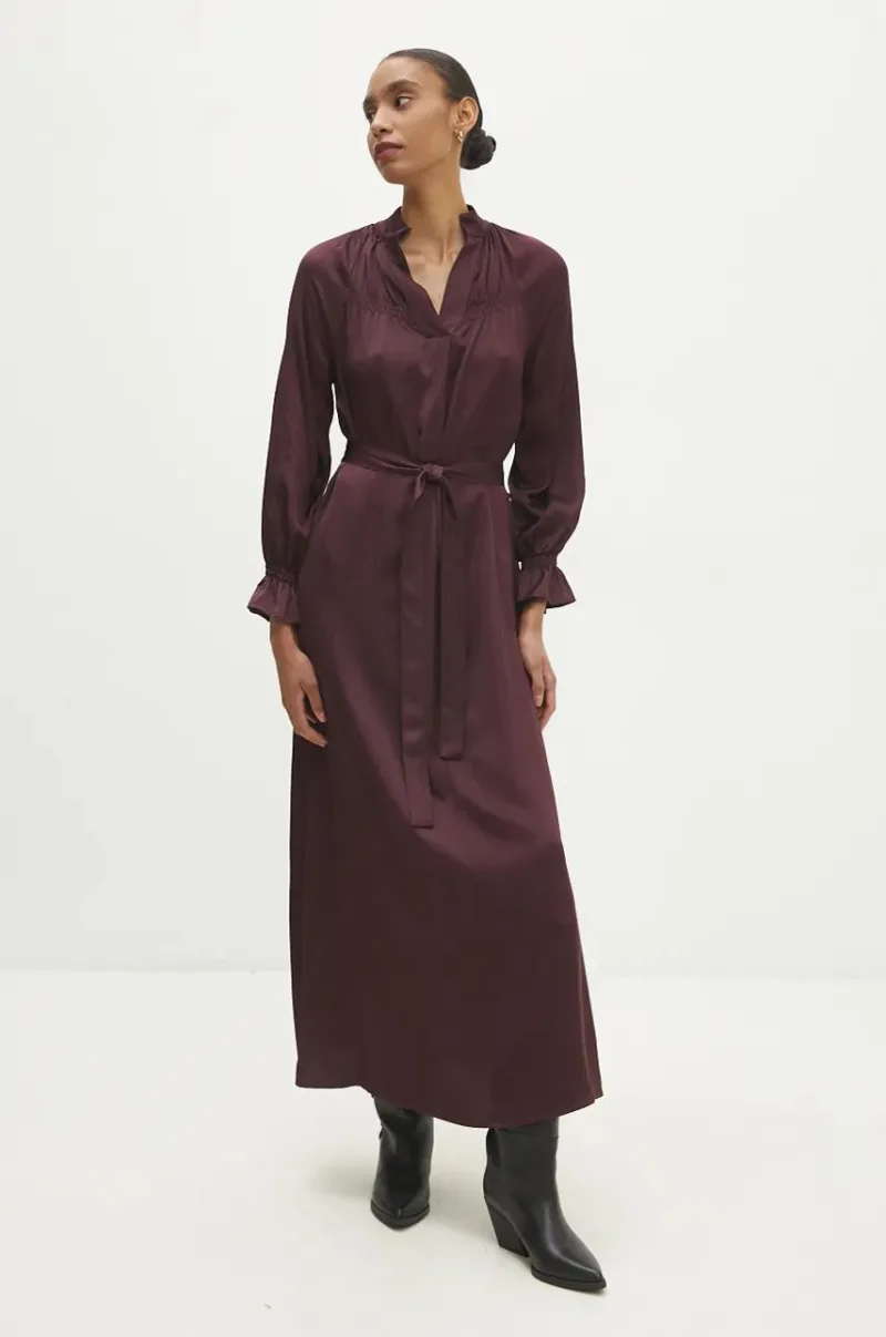 Answear Lab rochie culoarea bordo