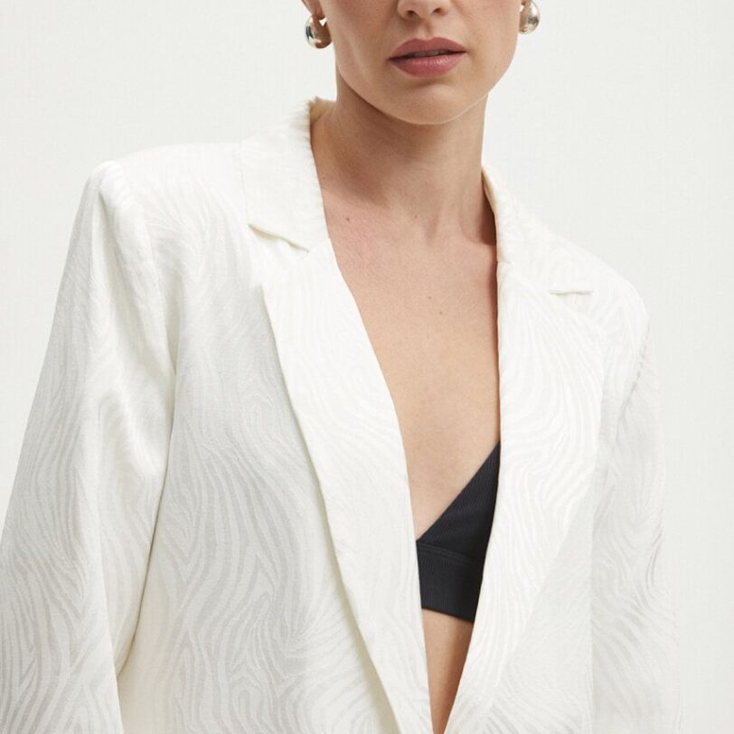 Answear Lab sacou culoarea alb