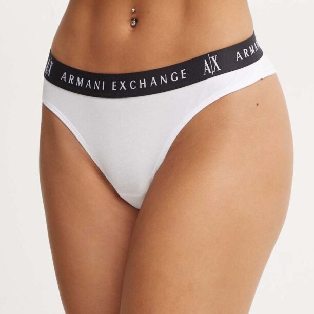 Armani Exchange chiloti brazilieni culoarea alb