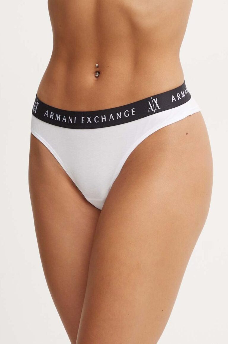 Armani Exchange chiloti brazilieni culoarea alb