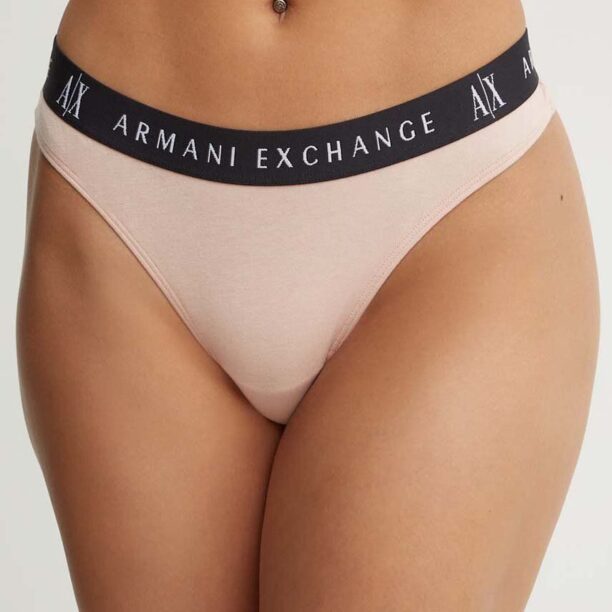 Armani Exchange chiloti brazilieni culoarea bej