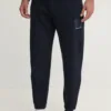 Armani Exchange pantaloni de trening culoarea albastru marin