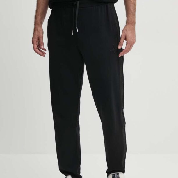 Armani Exchange pantaloni de trening din bumbac culoarea negru