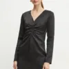 Armani Exchange rochie culoarea negru