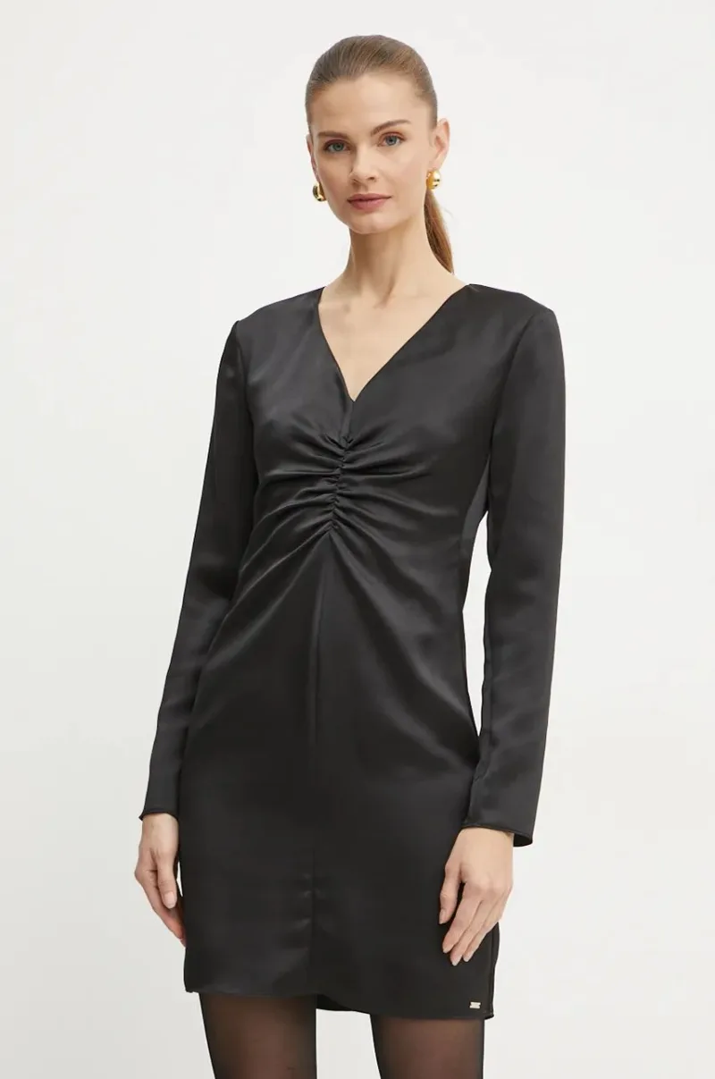 Armani Exchange rochie culoarea negru