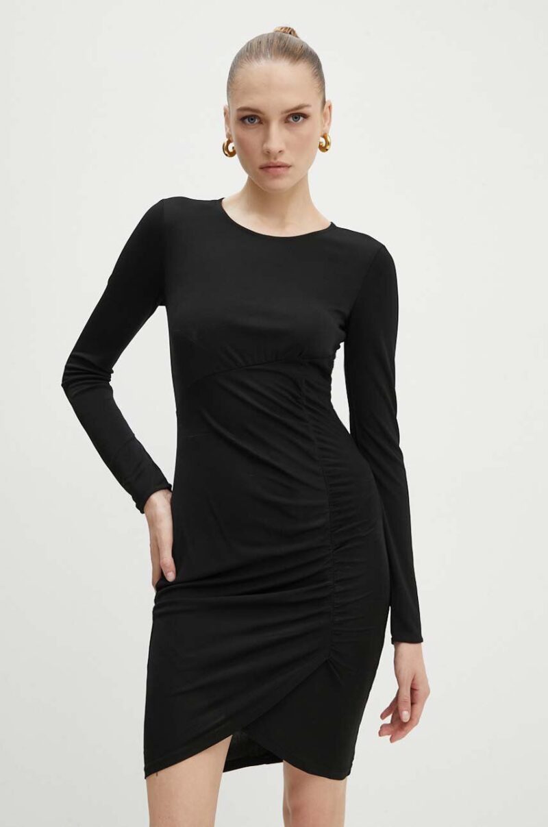 Armani Exchange rochie culoarea negru