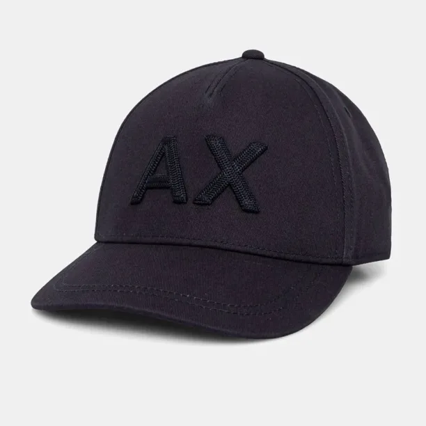 Armani Exchange șapcă de baseball din bumbac culoarea albastru marin