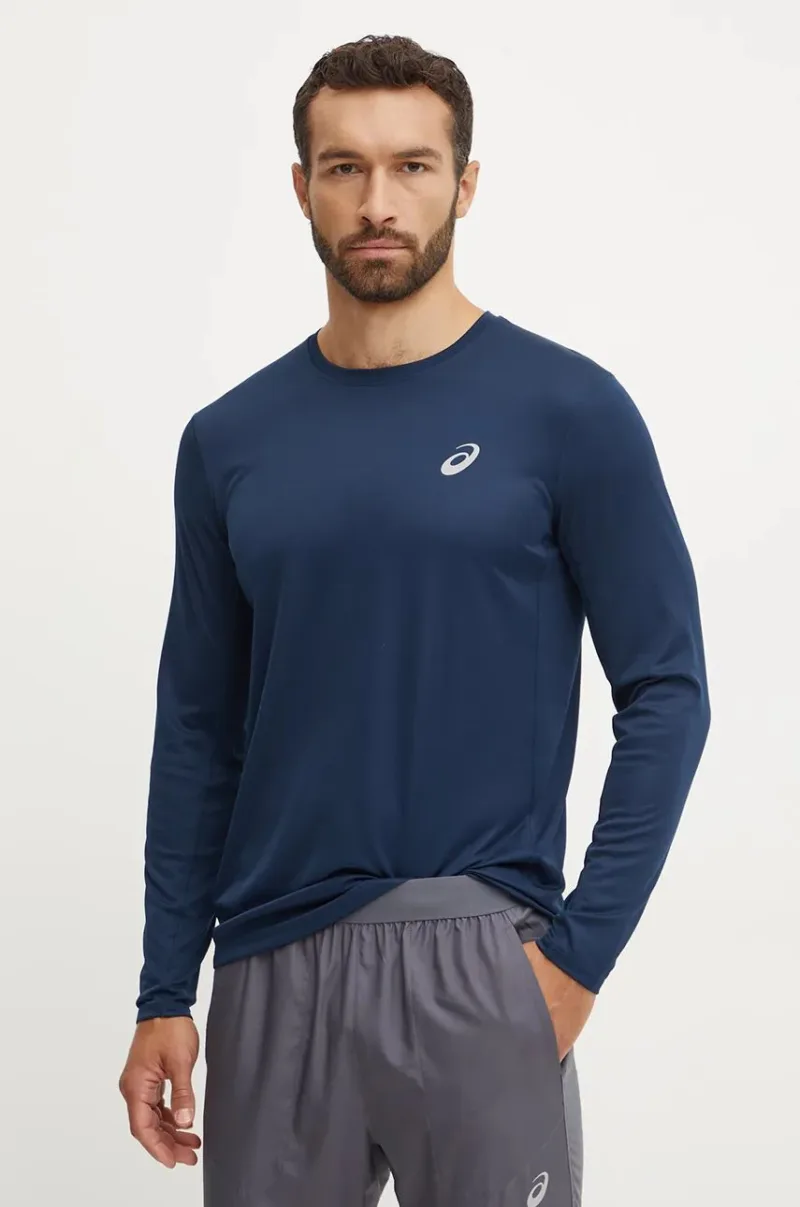 Asics longsleeve pentru alergare Core culoarea albastru marin