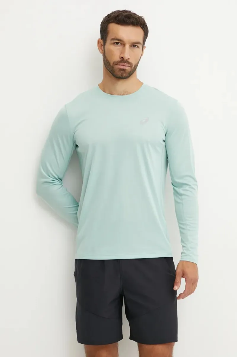 Asics longsleeve pentru alergare Core culoarea turcoaz