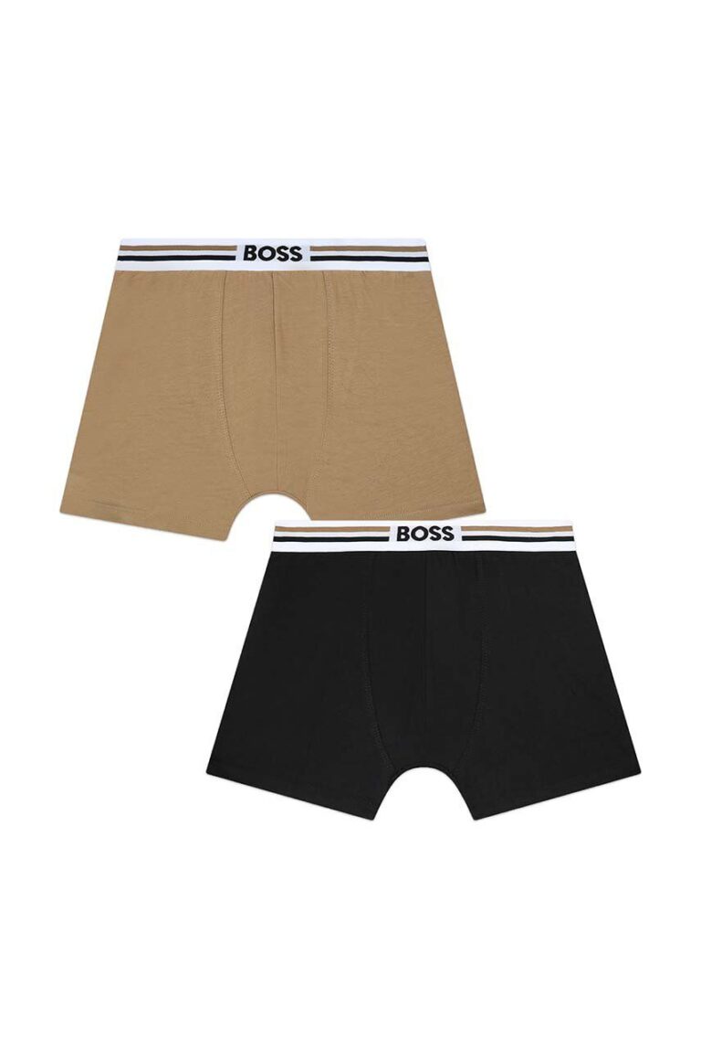 BOSS boxeri copii 2-pack culoarea albastru marin