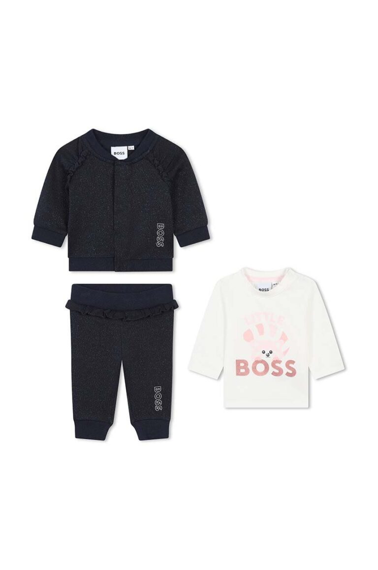 BOSS compleu bebe culoarea albastru marin