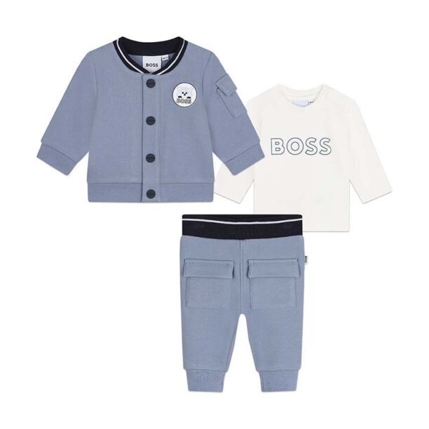 BOSS compleu bebe culoarea gri