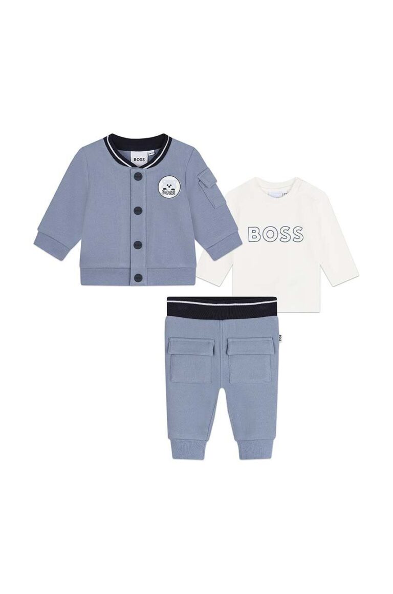 BOSS compleu bebe culoarea gri