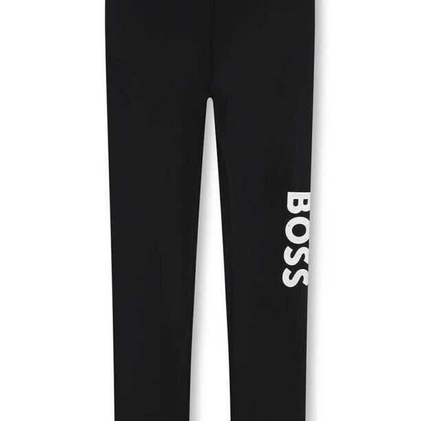 BOSS leggins copii culoarea negru